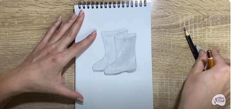 Рисуем Резиновые сапоги