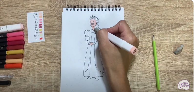 Рисуем Королева Лилиан из "Шрека"