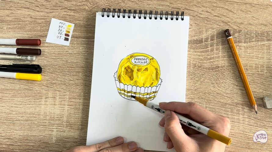 Рисуем Конфета Ферреро