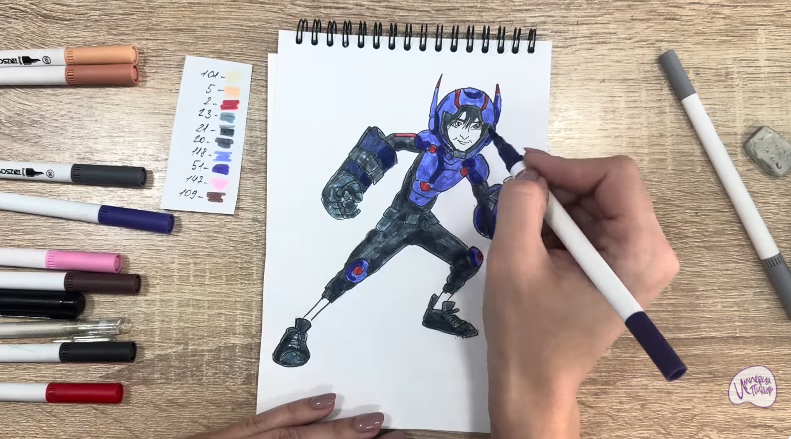 Рисуем Хиро Хамада из "Город Героев"