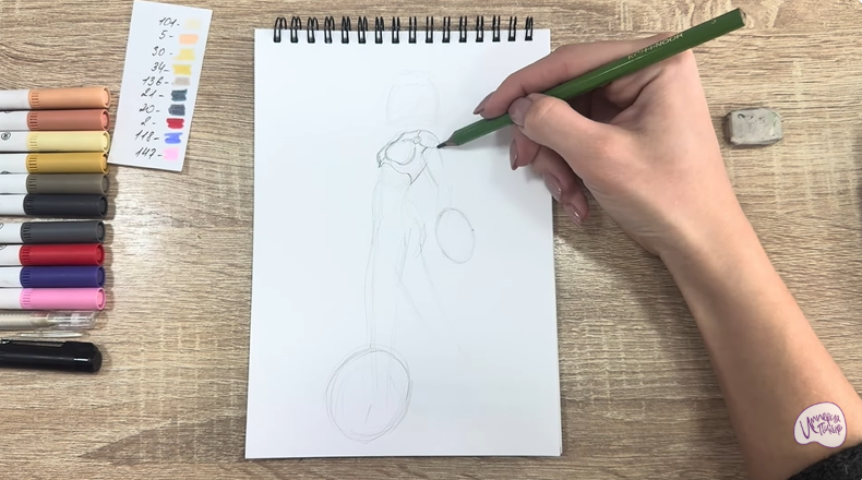 Рисуем ГоГо Томаго из "Город героев"