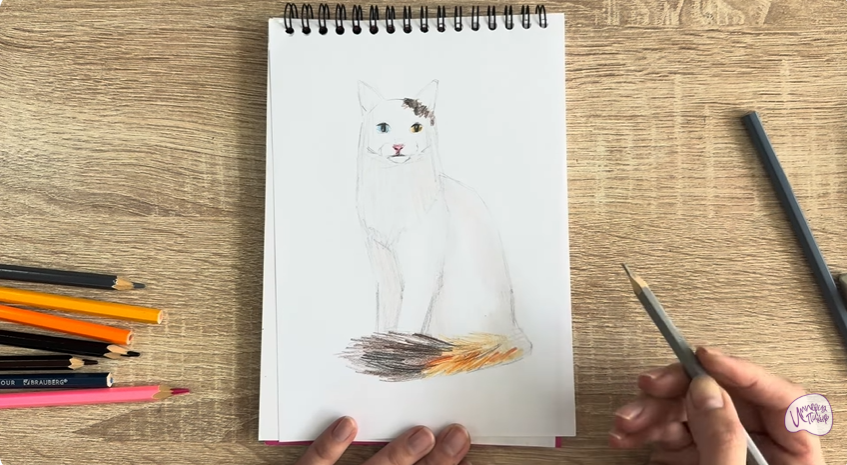 Рисуем Кот породы "Турецкий ван"