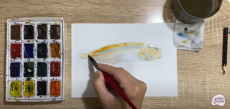 Рисуем Зубатка пёстрая