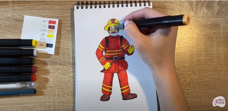 Рисуем Пожарник