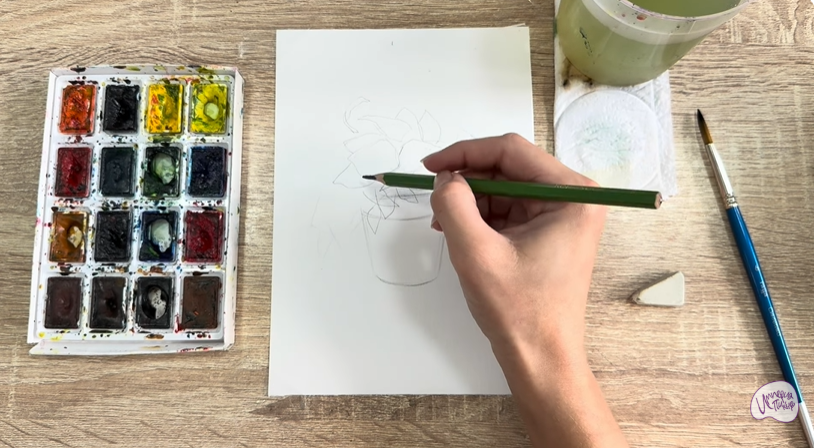 Рисуем Традесканция