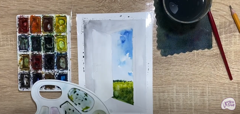 Рисуем Открытая дверь