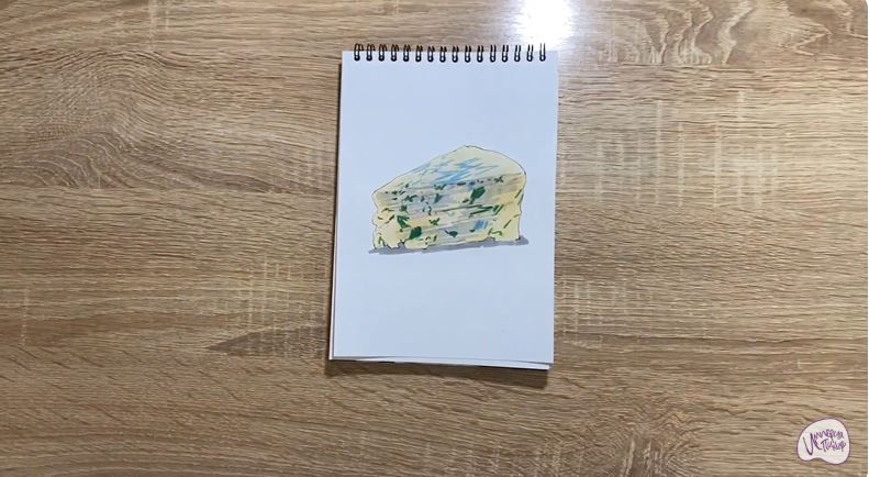 Рисуем Сыр с плесенью