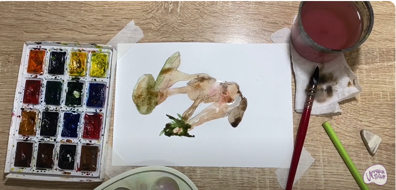 Рисуем Аскокорине торфяная