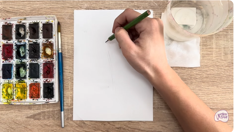 Рисуем Ясколка длинноволосая