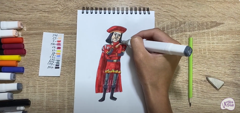 Рисуем Лорд Фаркуад из "Шрека"