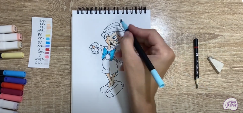 Рисуем Пиноккио