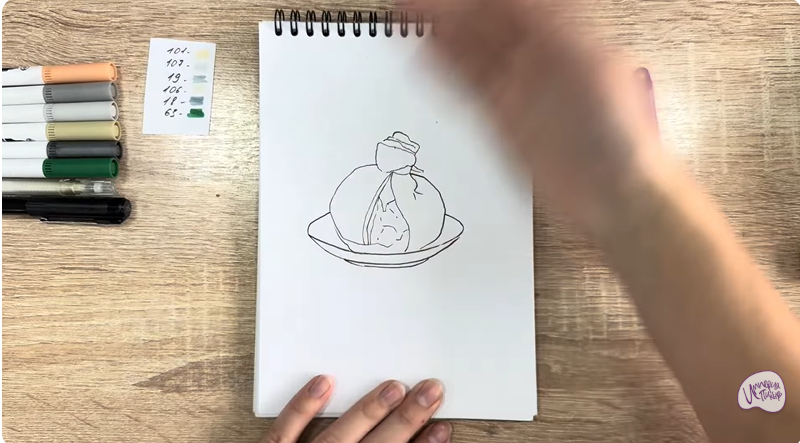 Рисуем Сыр Буратта