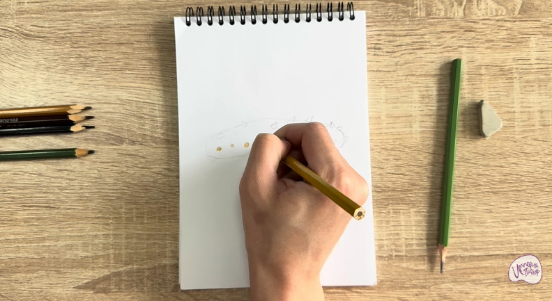 Рисуем Голотурия