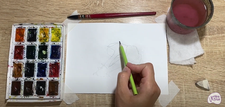 Рисуем Аскокорине торфяная