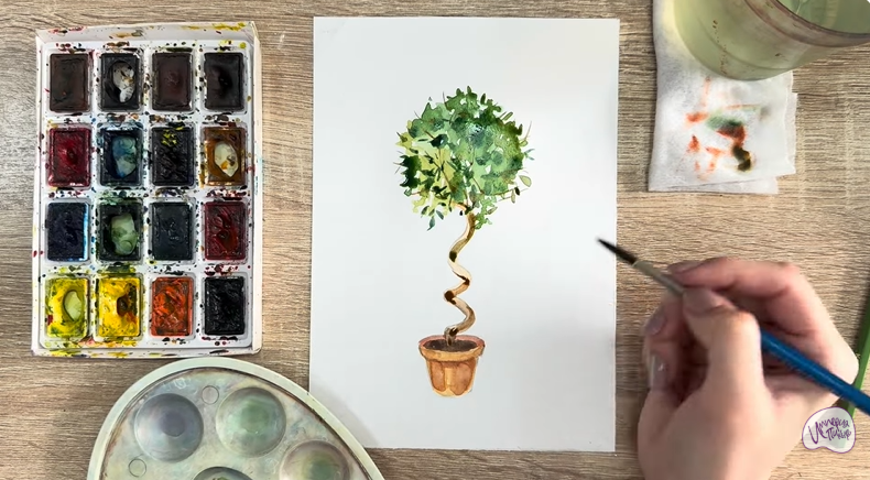 Рисуем Мирт обыкновенный