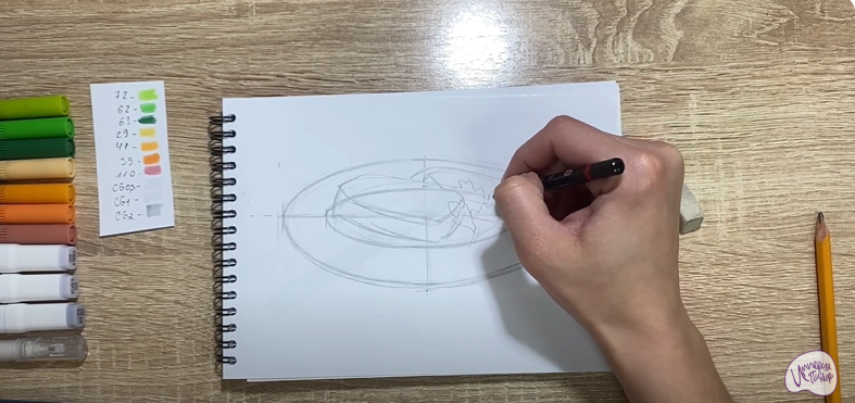 Рисуем Картофельные зразы