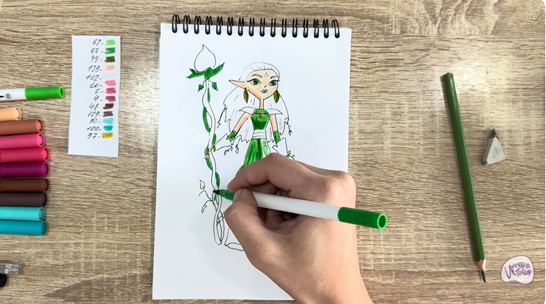 Рисуем Дриада из "Сказочный Патруль"
