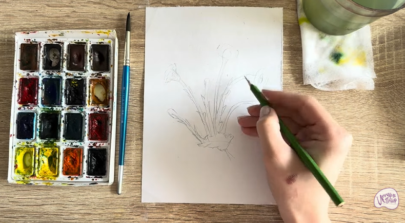 Рисуем Мать-и-мачеха