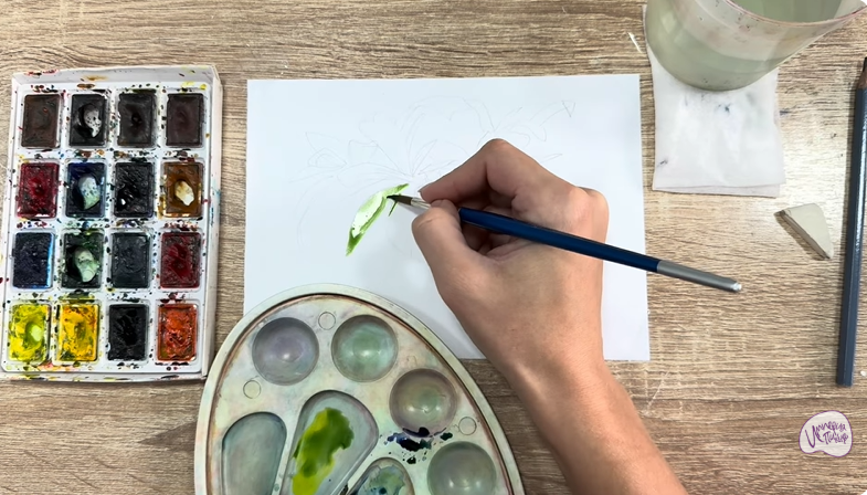 Рисуем Волчья ягода