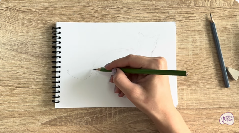 Рисуем Бомбейская кошка