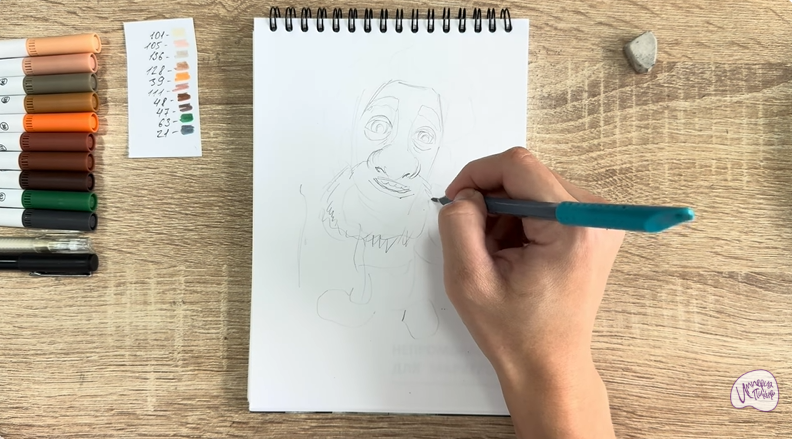 Рисуем Нафаня из фильма "Домовёнок Кузя"