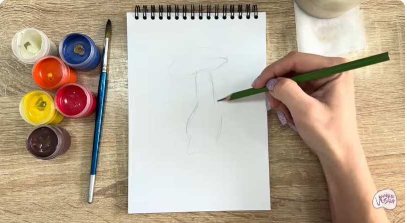 Рисуем Жёлчный гриб