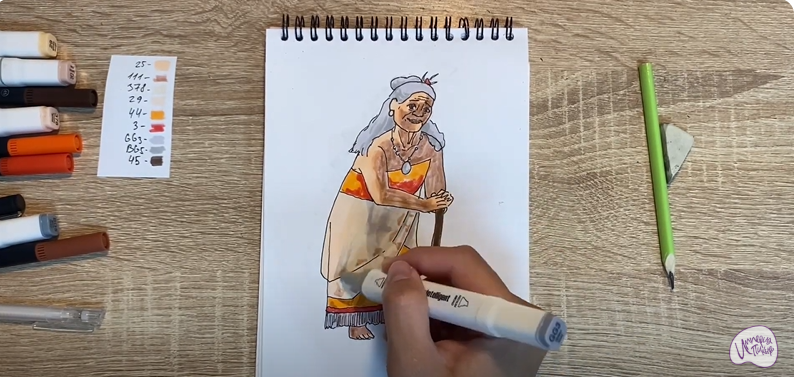 Рисуем Тала из "Моана"