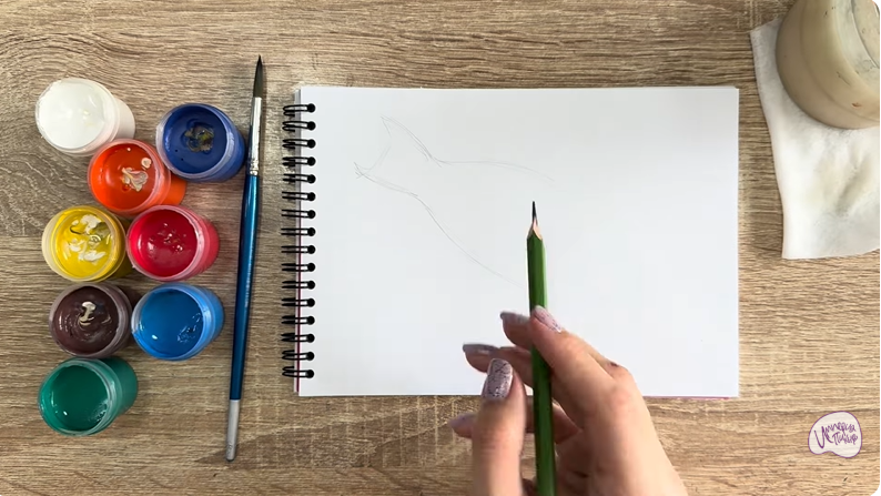 Рисуем Рыба-попугай