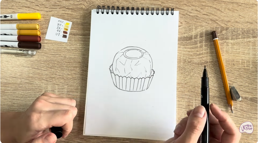 Рисуем Конфета Ферреро