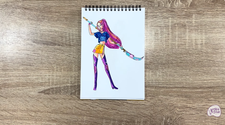 Рисуем Мира из "Кейпоп-охотницы на демонов"