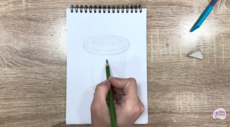 Рисуем Стакан-непроливайка