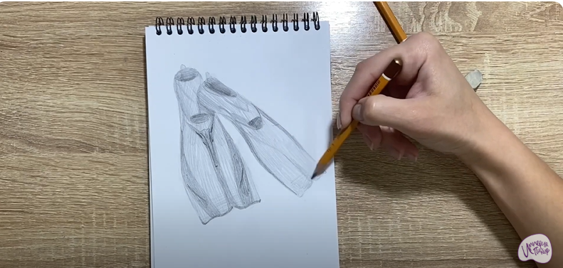Рисуем Ласты для плавания