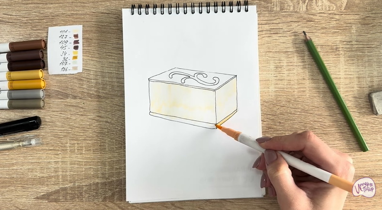 Рисуем Пирожное "Птичье Молоко"