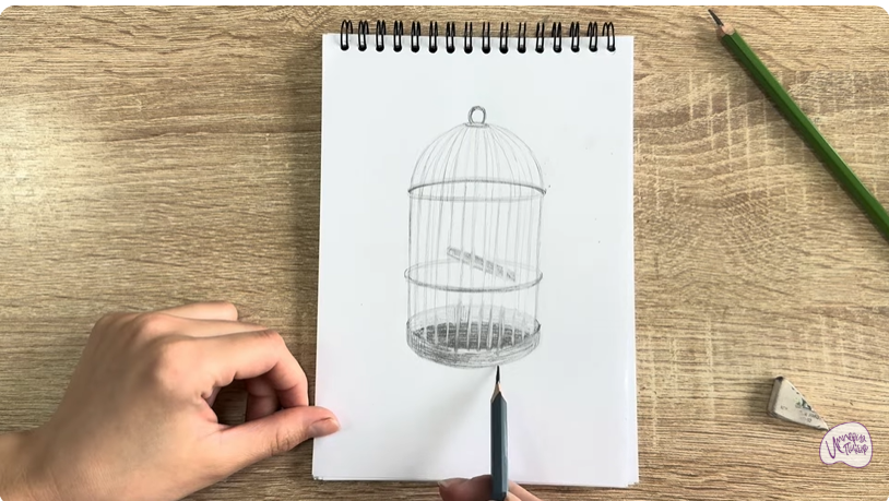 Рисуем Клетка для птиц