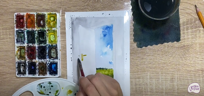 Рисуем Открытая дверь