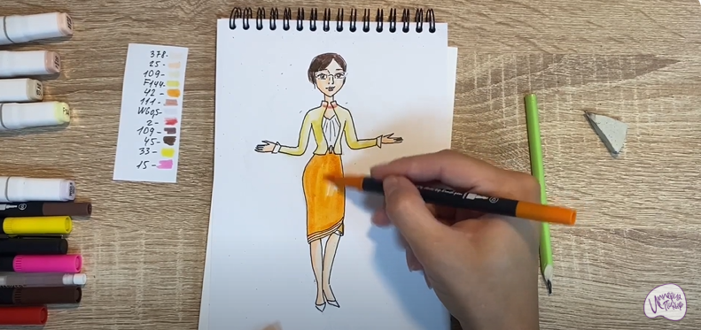 Рисуем Марлен из "Царевны"