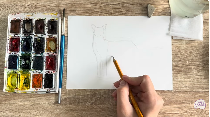 Рисуем Кошка "Чаузи"