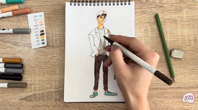 Рисуем Тадаши Хамада из «Города героев»