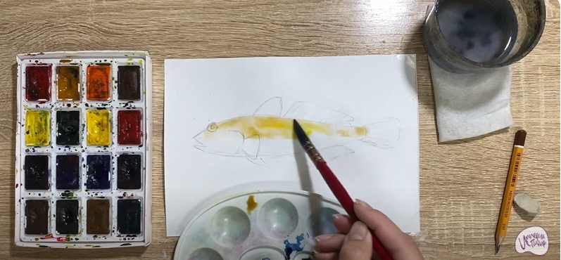 Рисуем Рыба "Бычок"