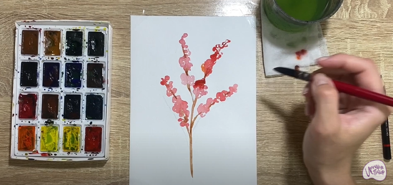 Рисуем Цветок "Илекс"