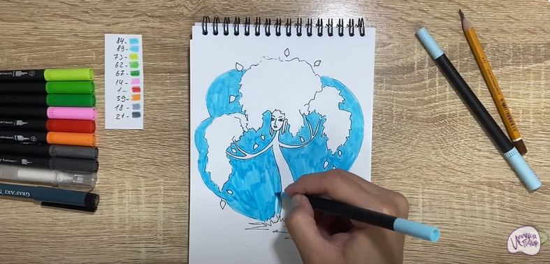Рисуем Берёза из сказки