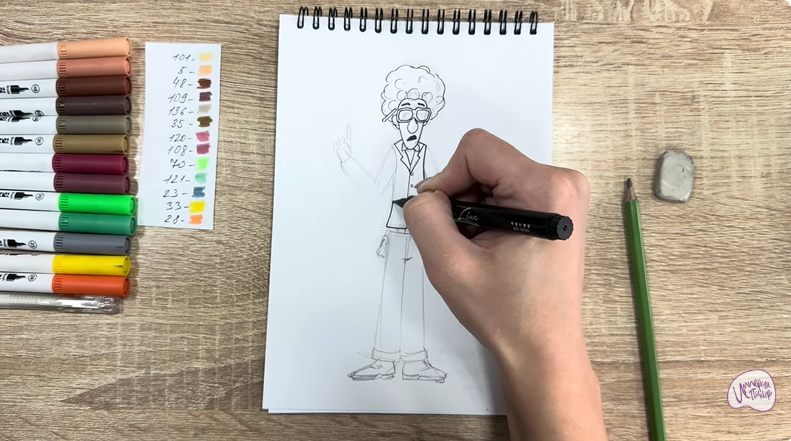 Рисуем Док Динозавров из «Доктор Динозавров»