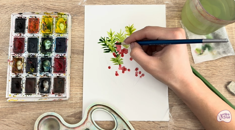 Рисуем Тис ягодный