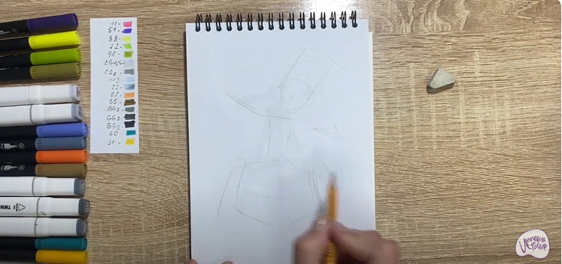Рисуем Чак из Brawl Stars