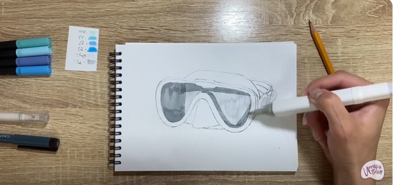 Рисуем Маска для плавания