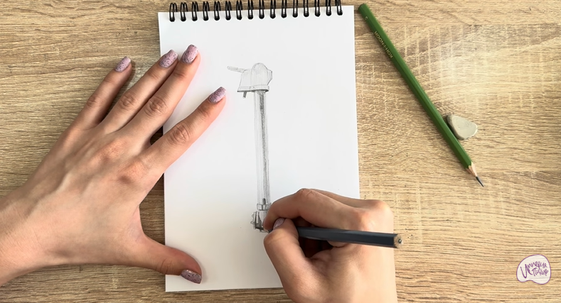 Рисуем Колонка водоразборная