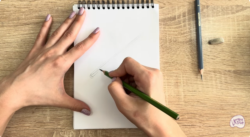 Рисуем Невидимка для волос