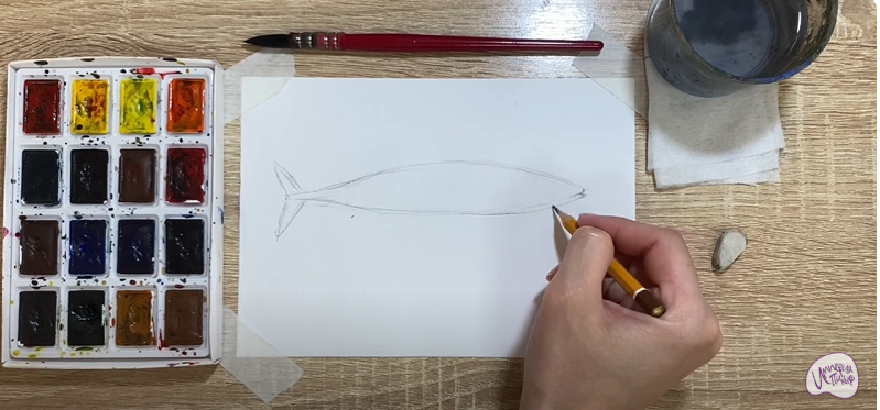 Рисуем Скумбрия