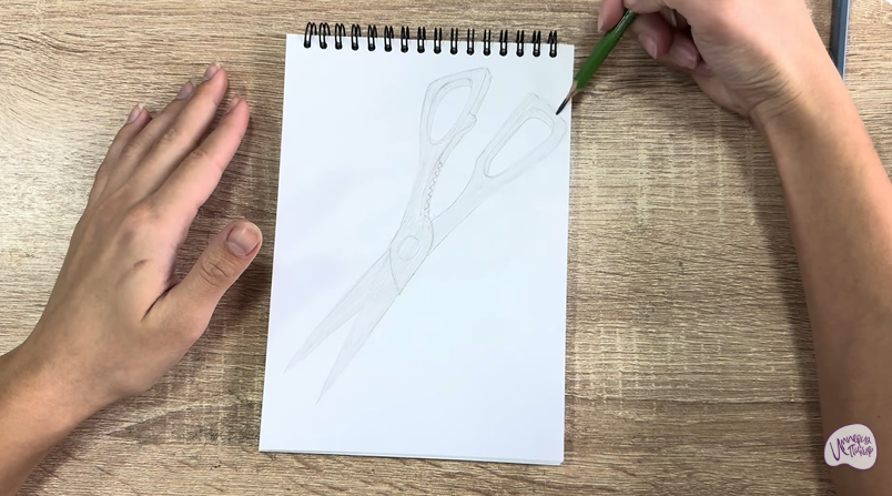 Рисуем Кухонные ножницы