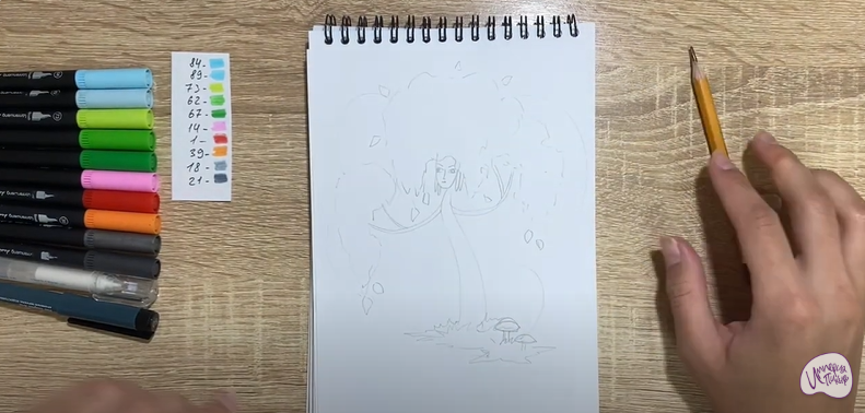 Рисуем Берёза из сказки